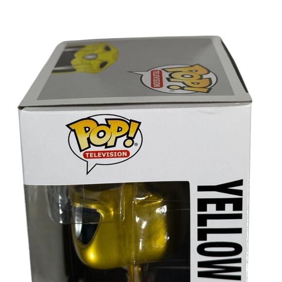 Funko Pop Unopened Yellow Ranger 362 Mighty Morphin' Power Rangers Metallic - Picture 8 of 10